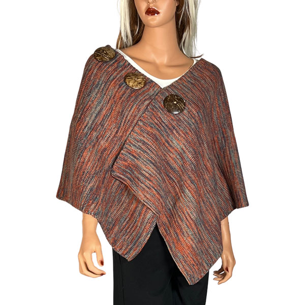 10082 - Knit Coconut Button Shawl  10082 - Taupe Tones Knit<br> 
Coconut Button Shawl  - One Size Fits All