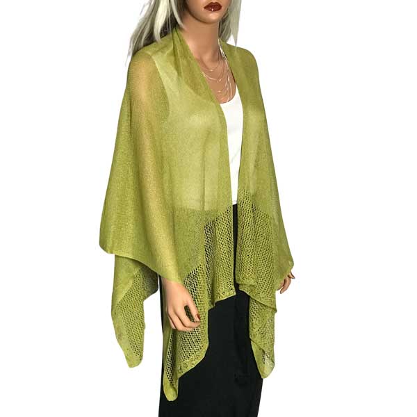 1C15 - Knit Ruanas Leaf Green - One Size Fits All