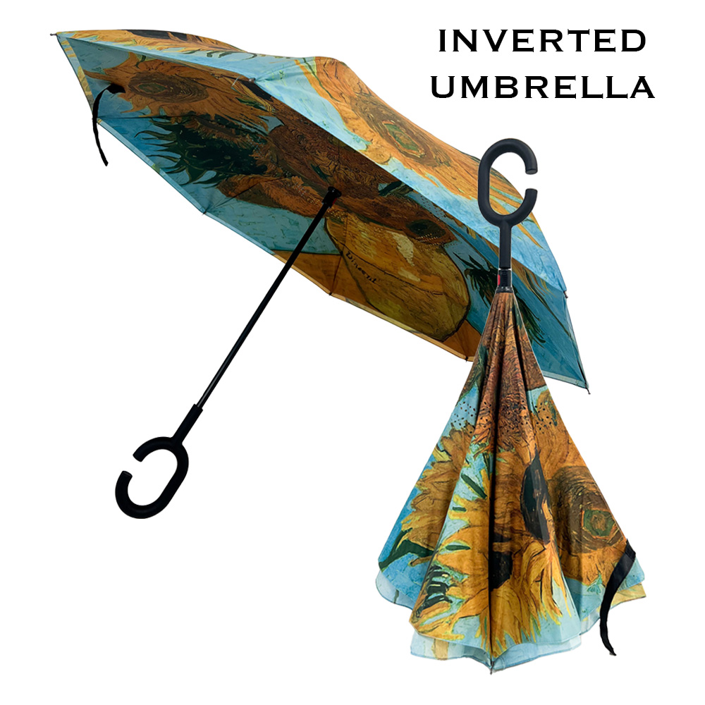 3672 - Art Design Umbrellas #05 - Almond Blossoms<br>
Inverted Umbrella - Long