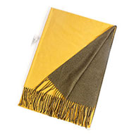 3713 - Cashmere Blend Shawls - Solid and Two Tone 3713 - #11 Olive-Mustard<br>
Two Tone Cashmere Blend Shawl - 