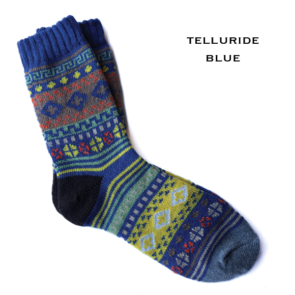 3748 - Crew Socks Telluride Blue Multi - Woman's 6-10