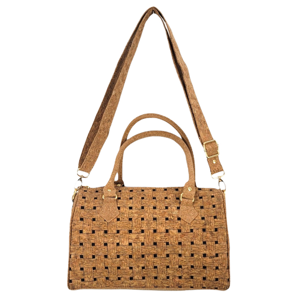 3785 - Natural Cork Handbags 2077 - Patchwork Floral Design - 