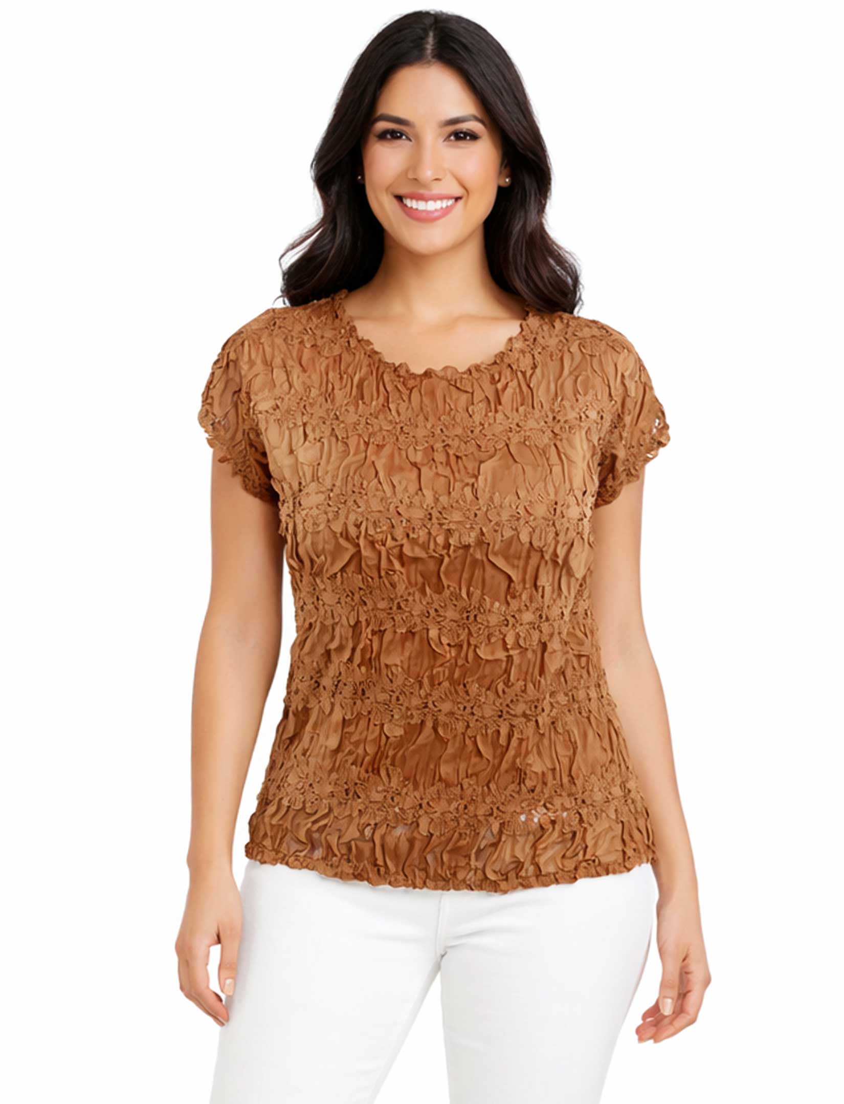 1151 - Origami Cap Sleeve Tops