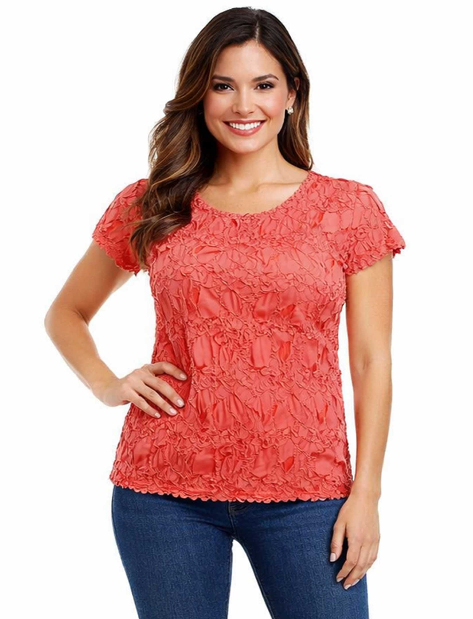 1151 - Origami Cap Sleeve Tops