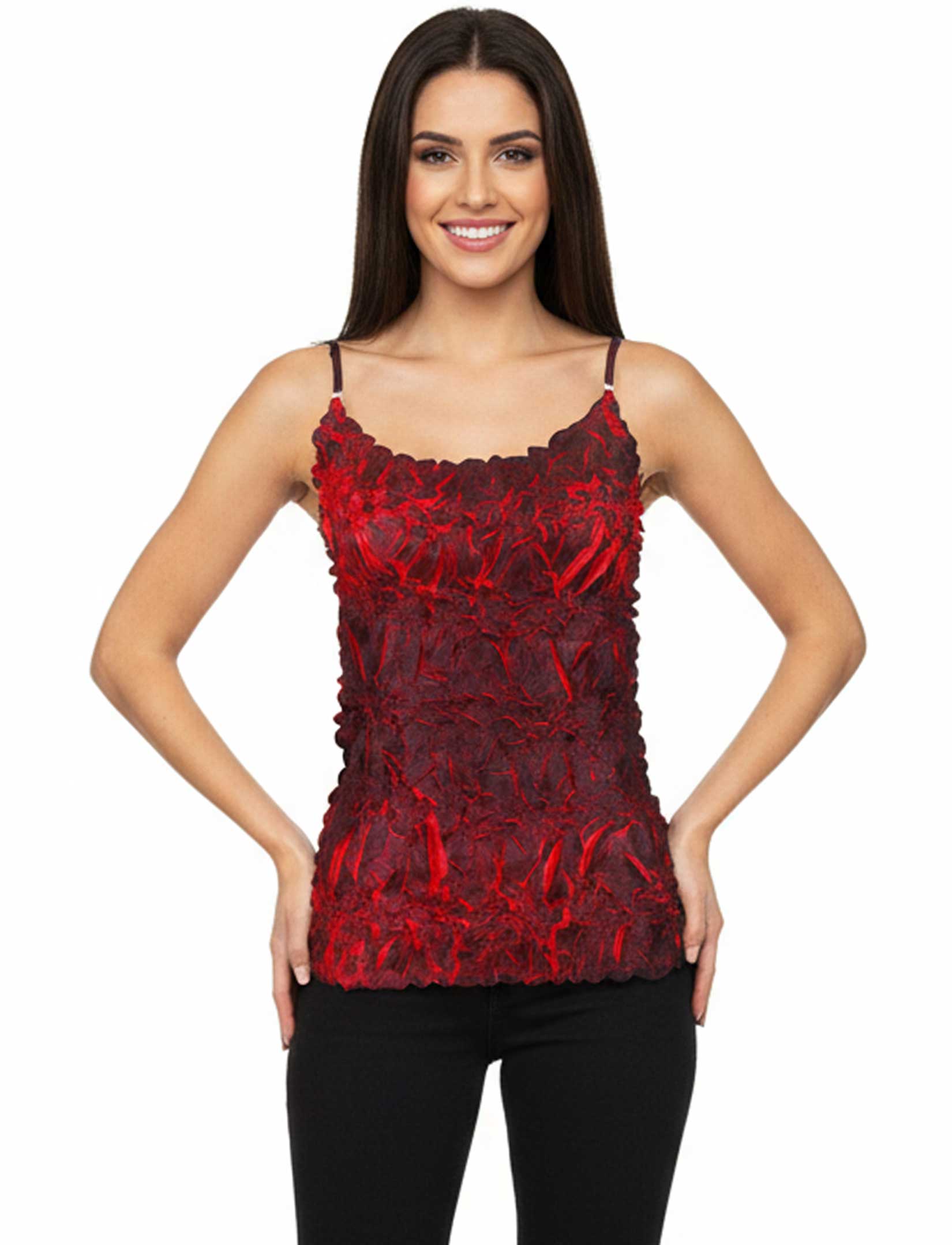 1270 - Origami Spaghetti Strap Tanks