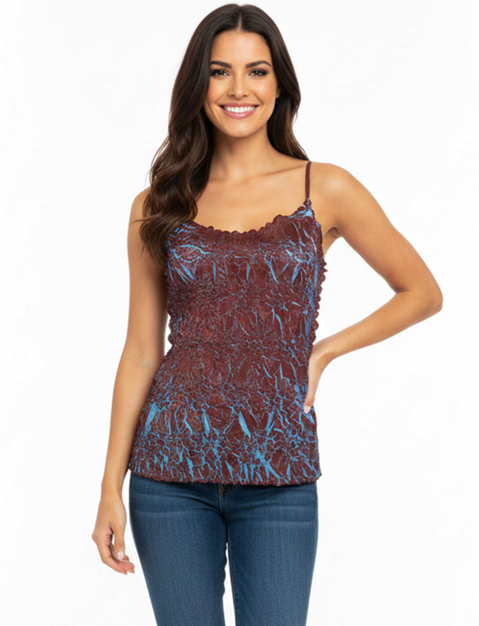 1270 - Origami Spaghetti Strap Tanks