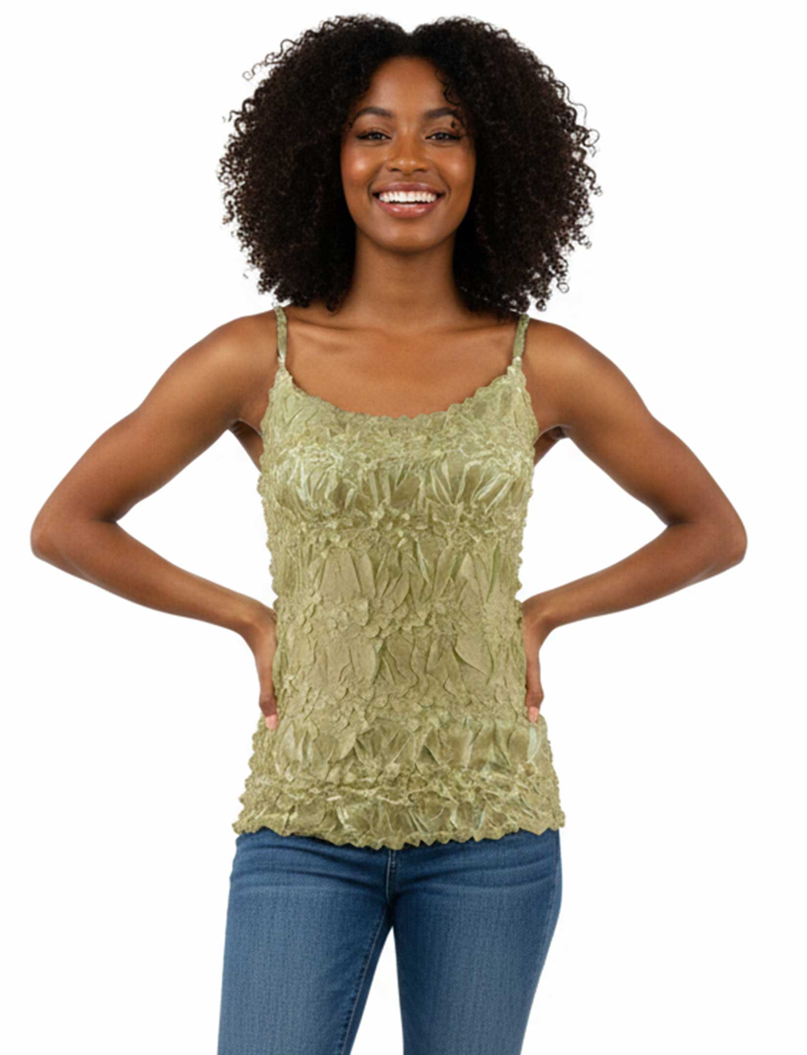 1270 - Origami Spaghetti Strap Tanks