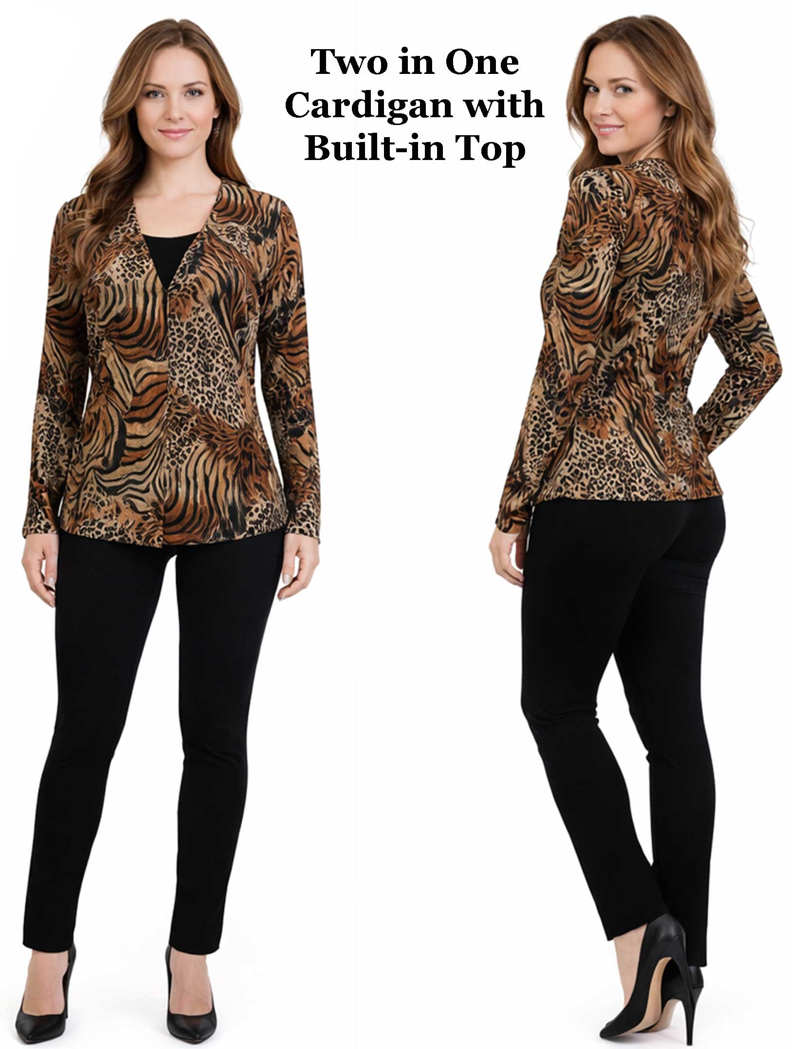 1330 - Mock Cardigan - Slinky Travel Tops 