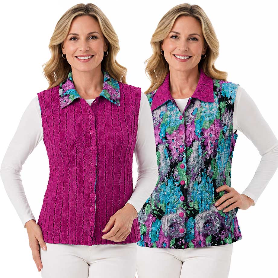 1732 - Reversible Magic Crush Button-Up Vests