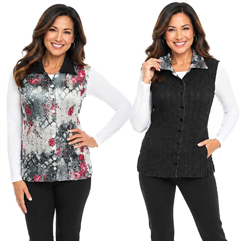 1732 - Reversible Magic Crush Button-Up Vests
