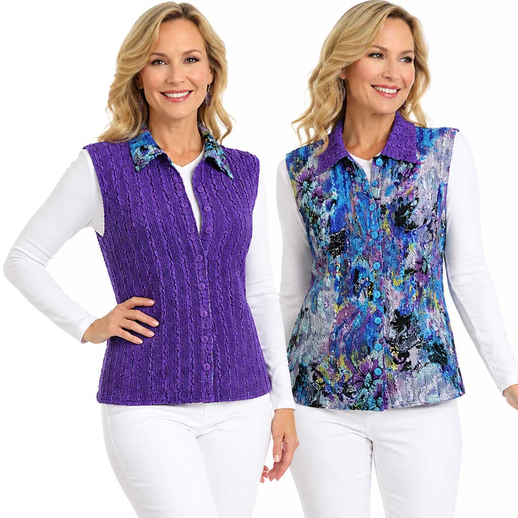 1732 - Reversible Magic Crush Button-Up Vests