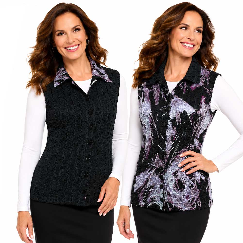 1732 - Reversible Magic Crush Button-Up Vests