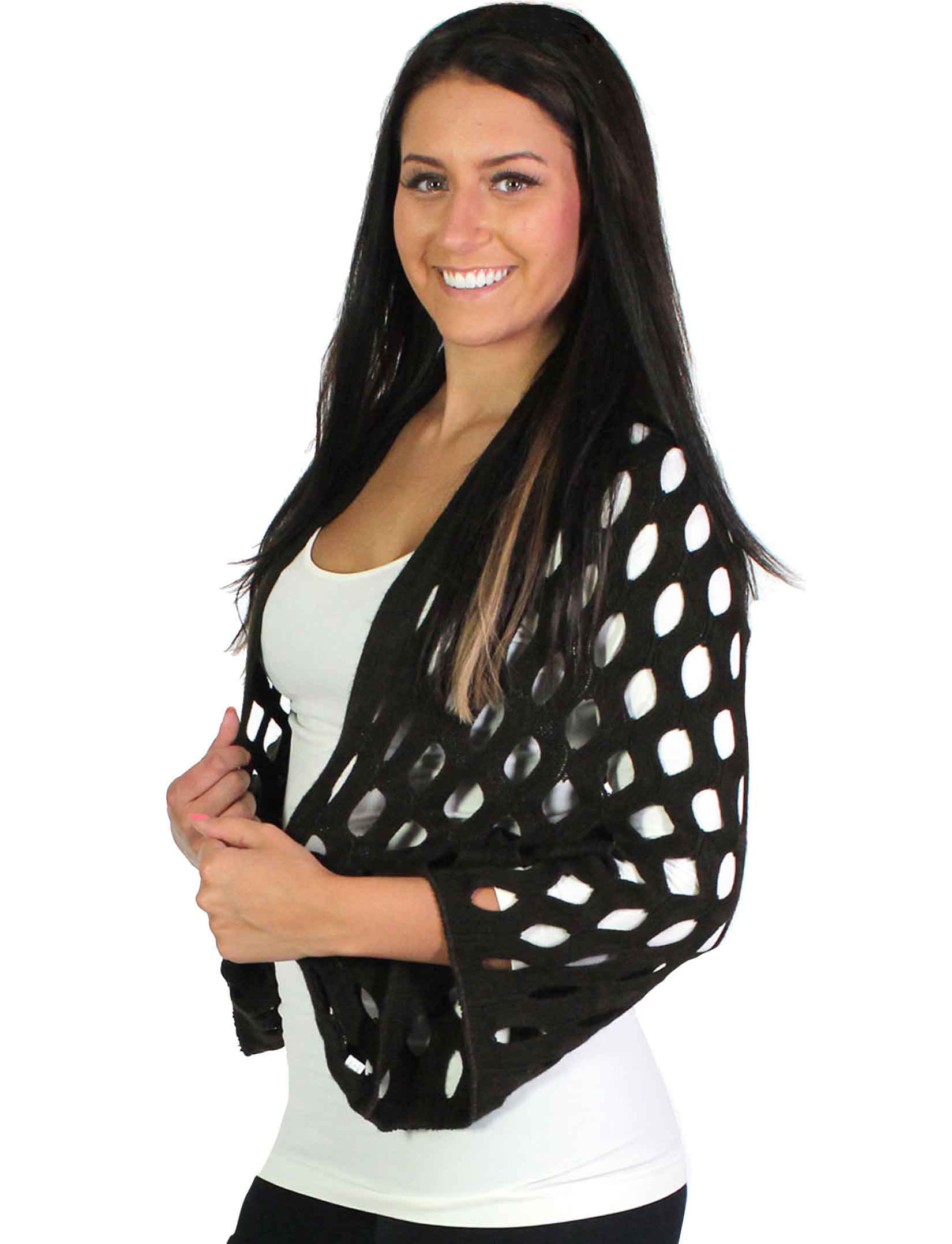 2141 - Oval Mesh Scarf/Shrug