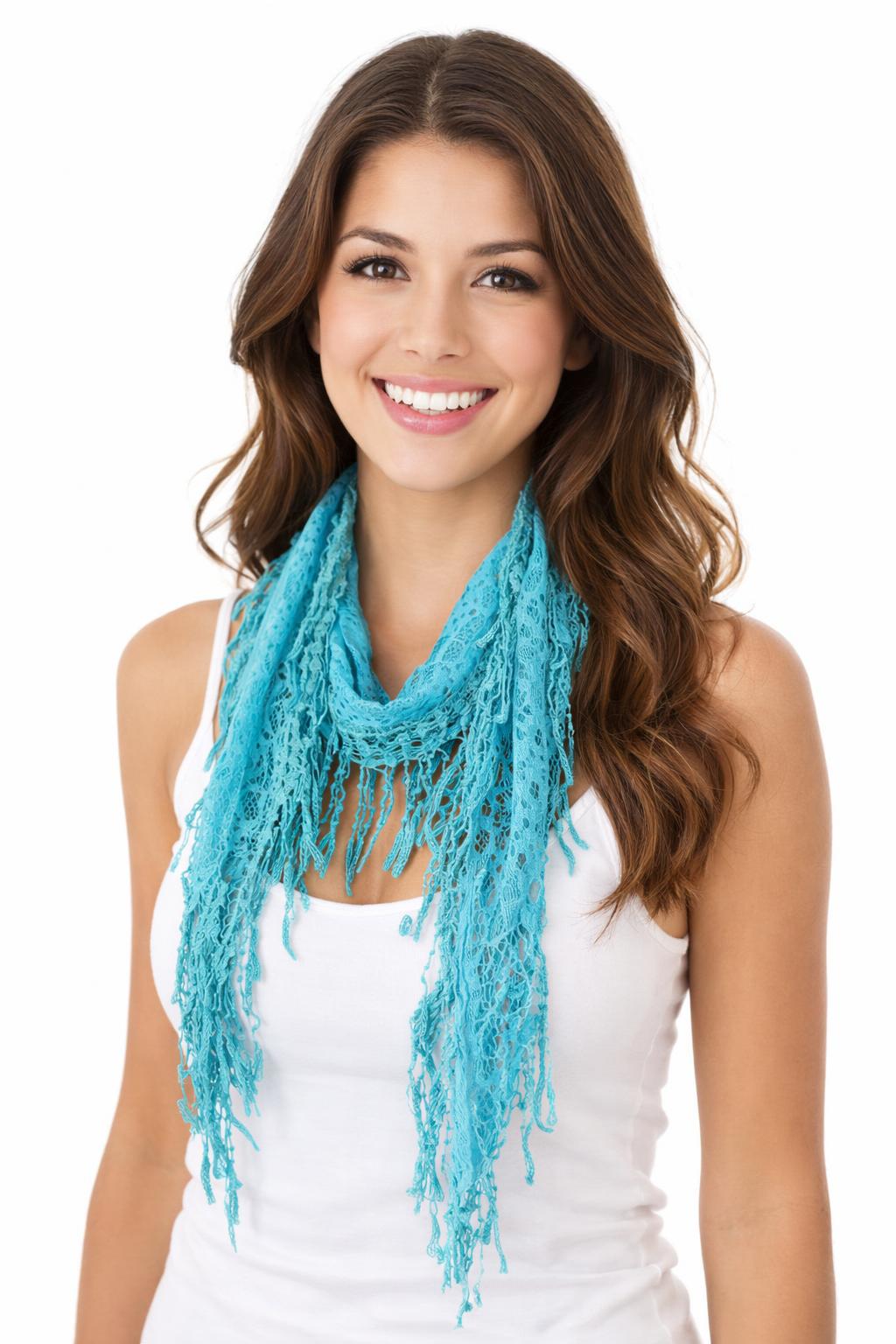 7776/T - Victorian Lace Confetti Oblong Scarves