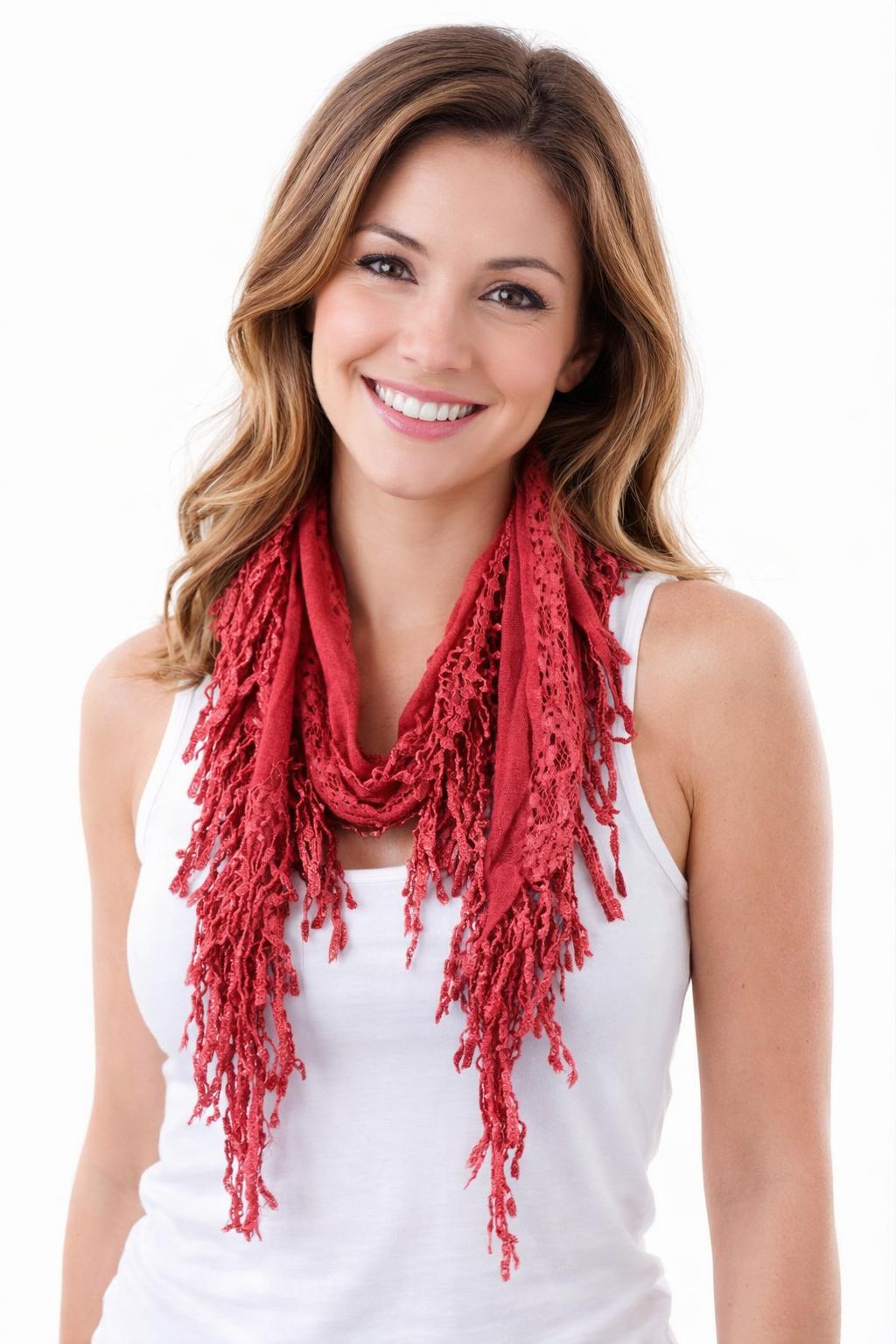 7776/T - Victorian Lace Confetti Oblong Scarves
