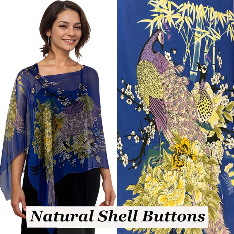 2451/T - Silky Two Button Shawl 