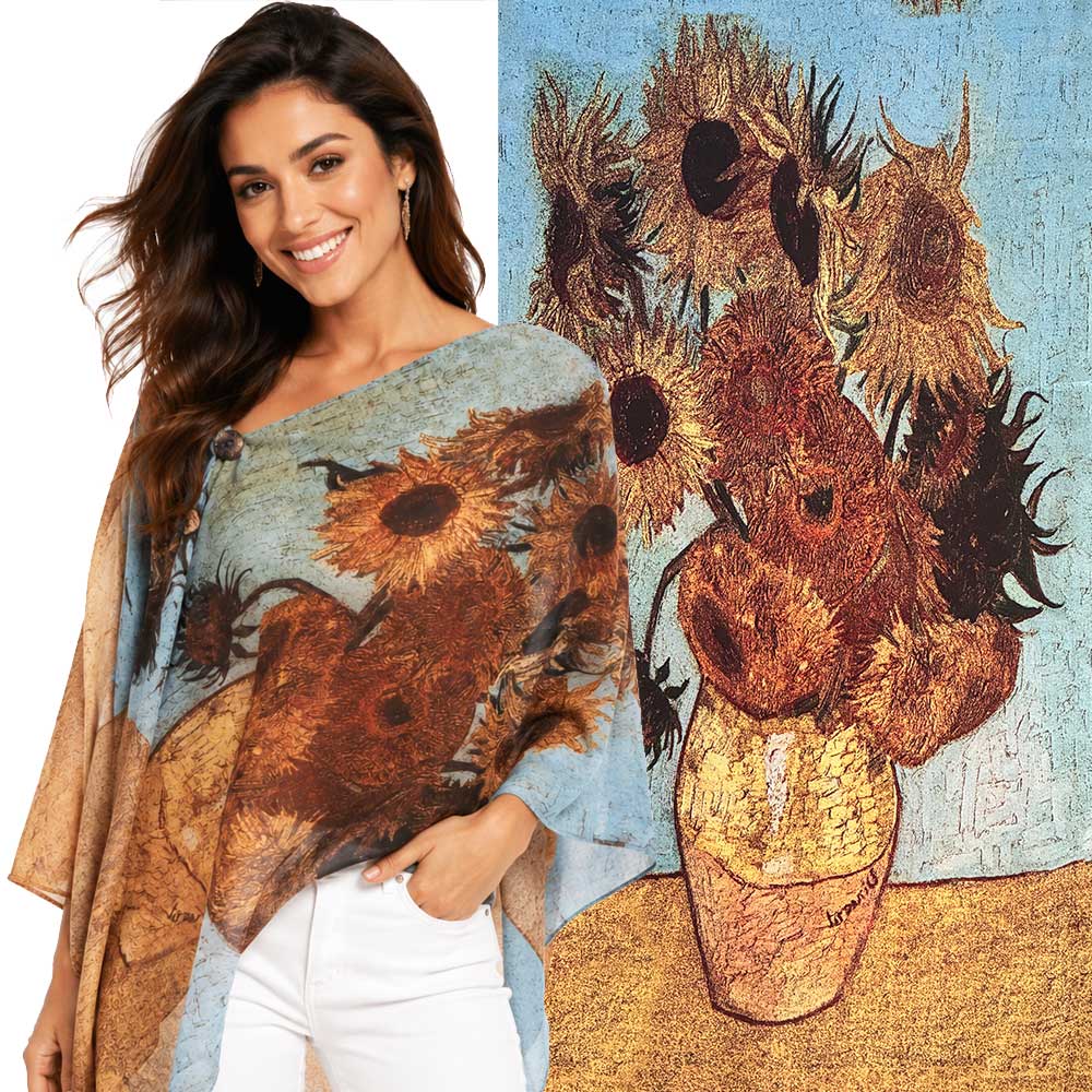 2451/T - Silky Two Button Shawl