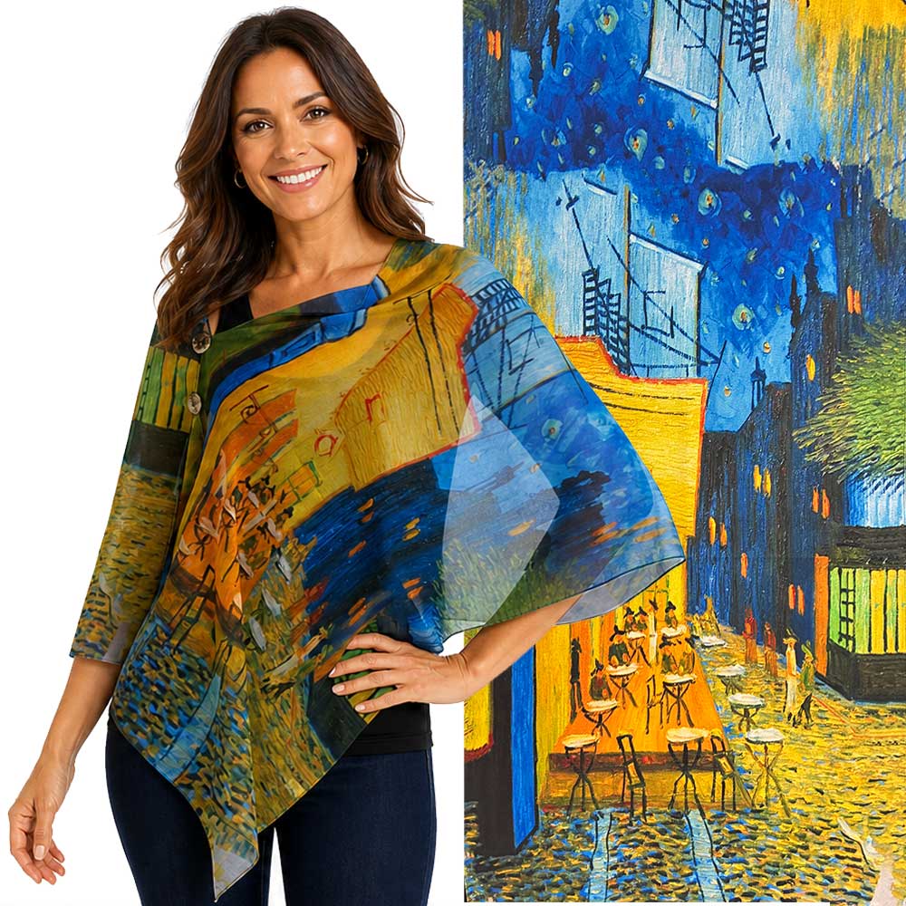 2451/T - Silky Two Button Shawl