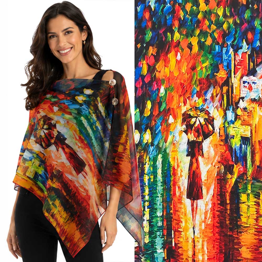2451/T - Silky Two Button Shawl