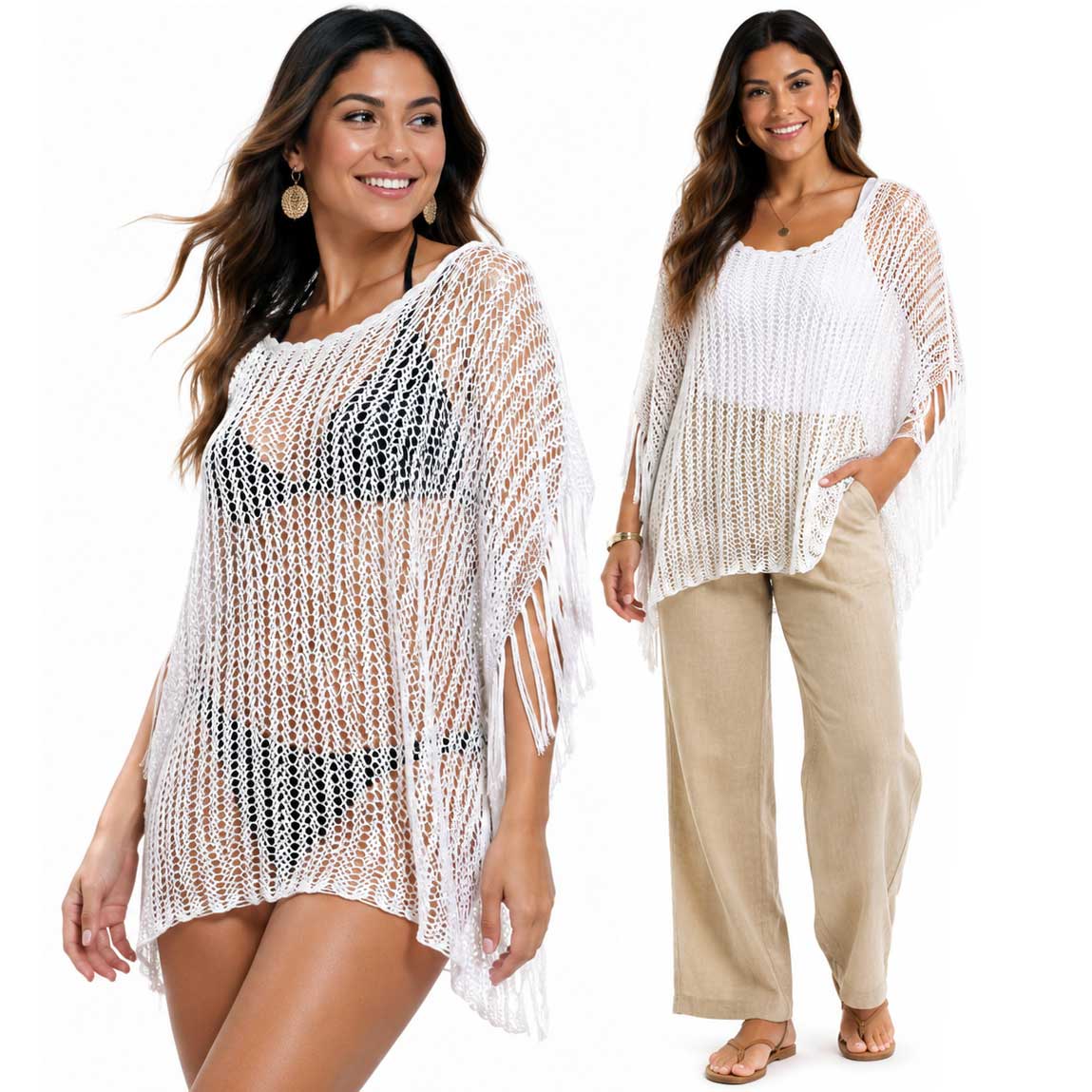 2570 - Fishnet Poncho/Swim Suit Cover-ups