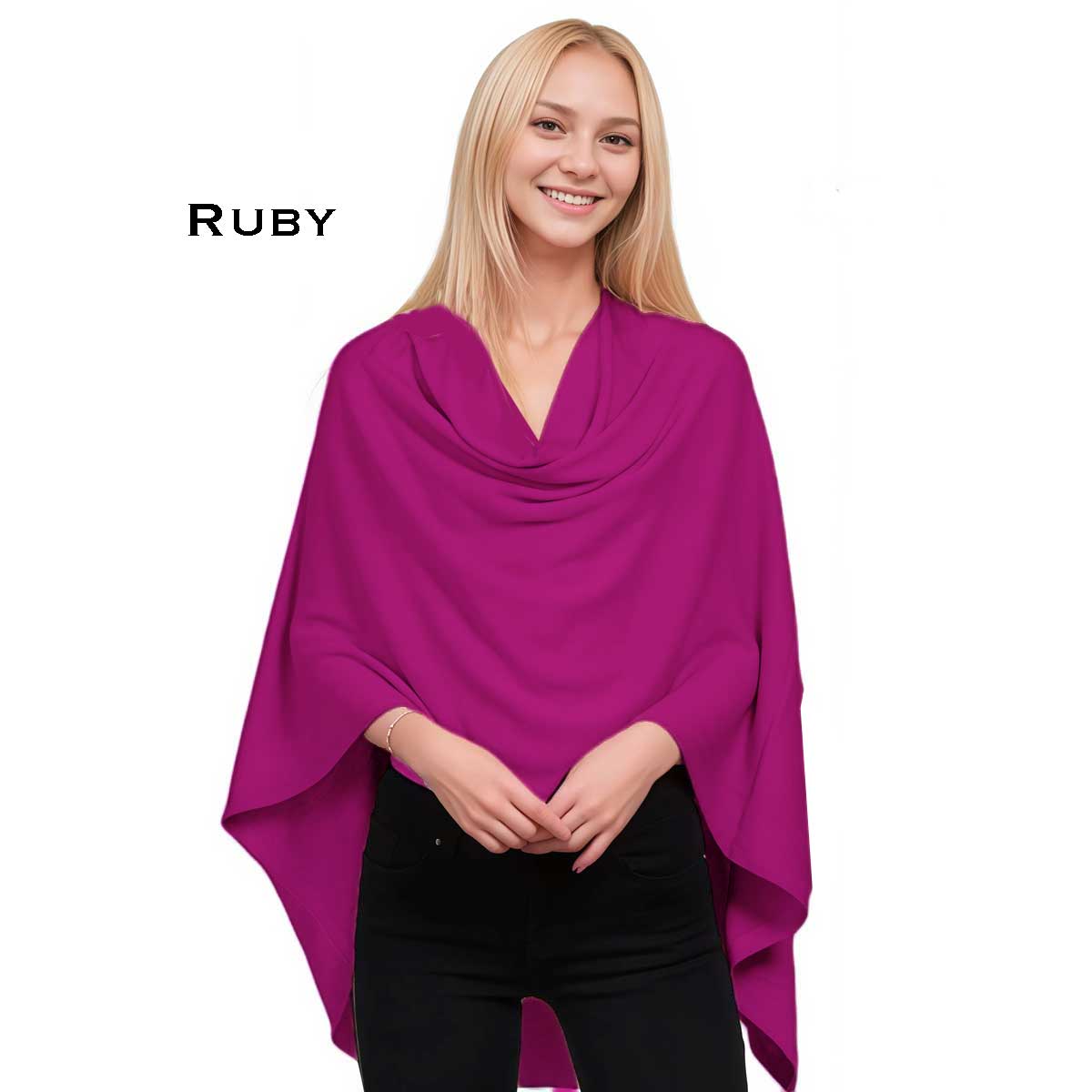 8672 - Cashmere Feel Ponchos