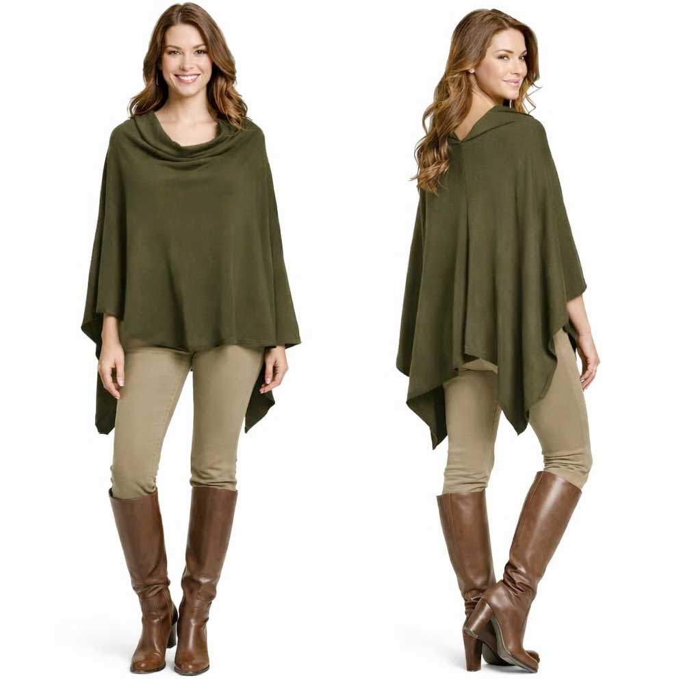 8672 - Cashmere Feel Ponchos 