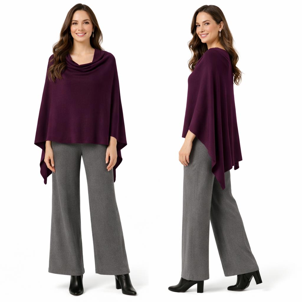 8672 - Cashmere Feel Ponchos 