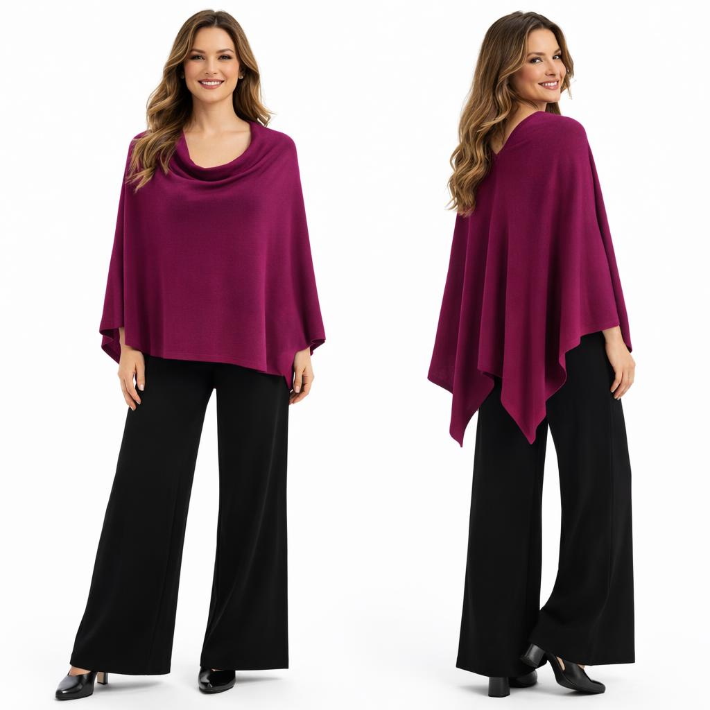 8672 - Cashmere Feel Ponchos 