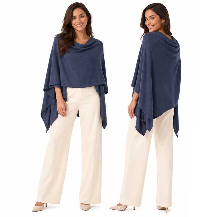 8672 - Cashmere Feel Ponchos 