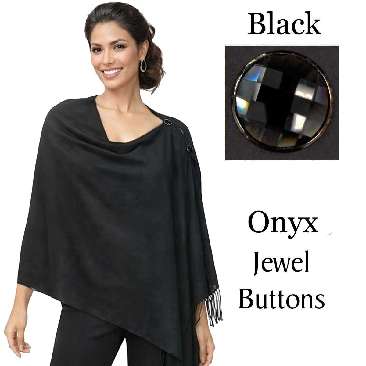 534/T - Cashmere Feel Shawls w/Jeweled Buttons