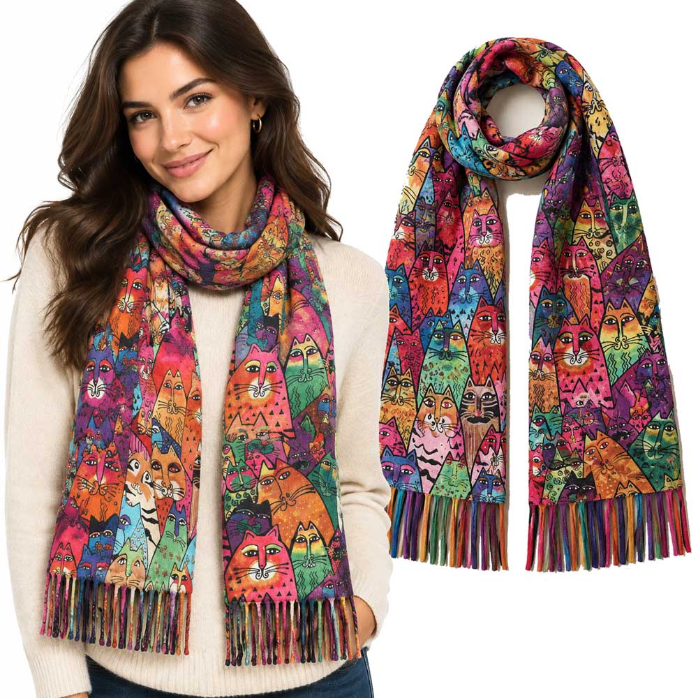 3196 - Sueded Microfiber Art Design Scarves