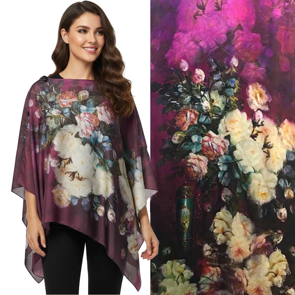 3226 - Satin Charmeuse Button Shawls
