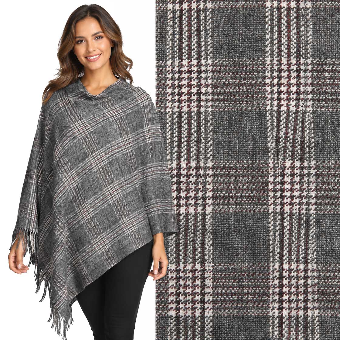 3306 - Country Plaid Button Shawls
