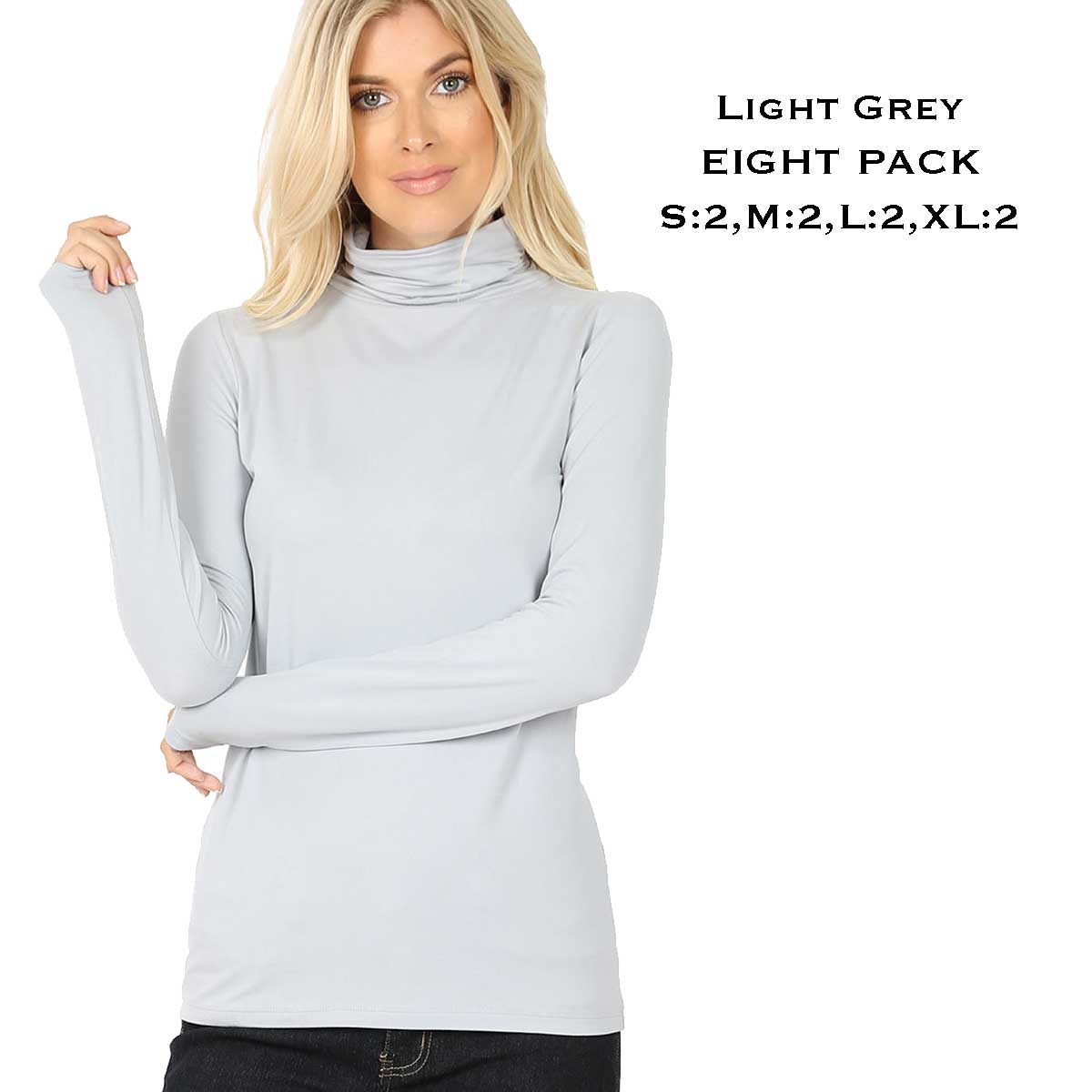 Brushed Fiber - Ruched Turtleneck Long Sleeve 2055