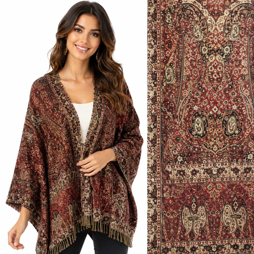 3693 - Elephant Print Woven Shawls