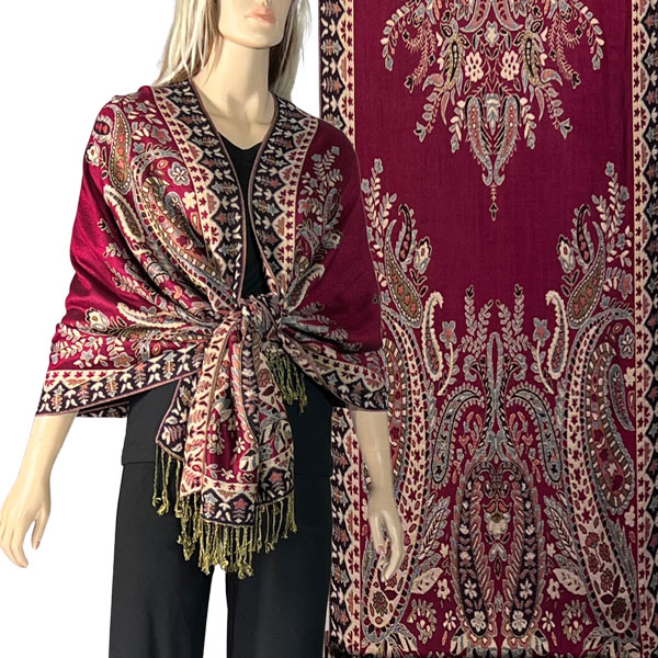 3695 - Paisley Woven Shawls
