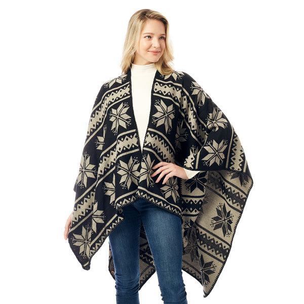 1302 - Snowflake Pattern Ruana