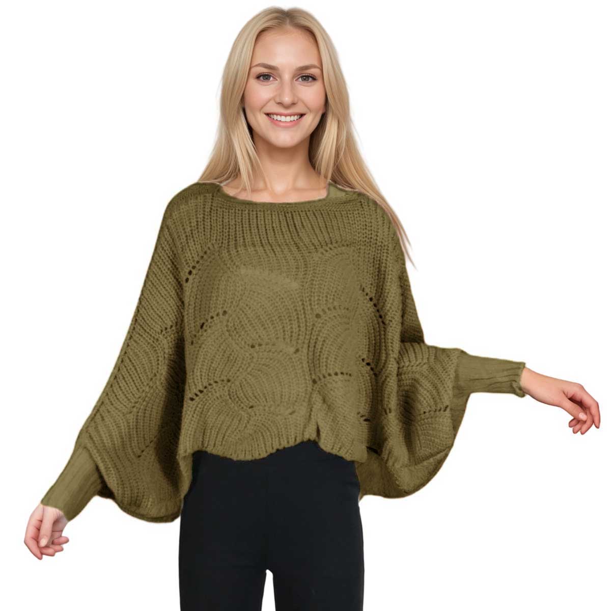 4271 - Sweater Ponchos w/Sleeves