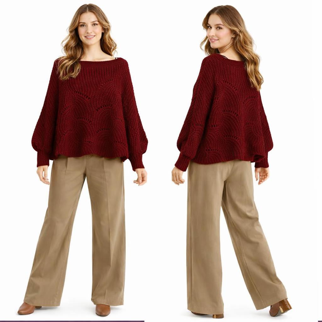 4271 - Sweater Ponchos w/Sleeves