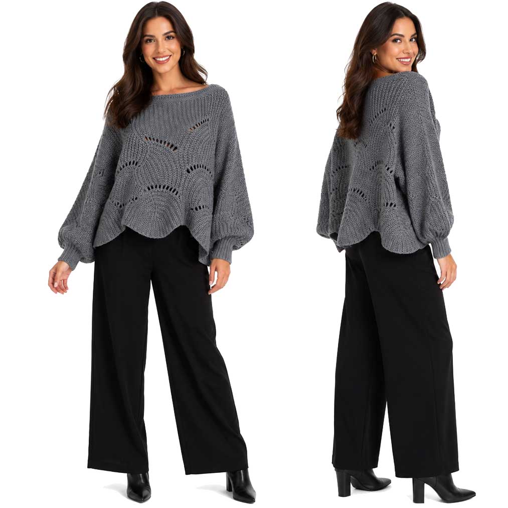 4271 - Sweater Ponchos w/Sleeves