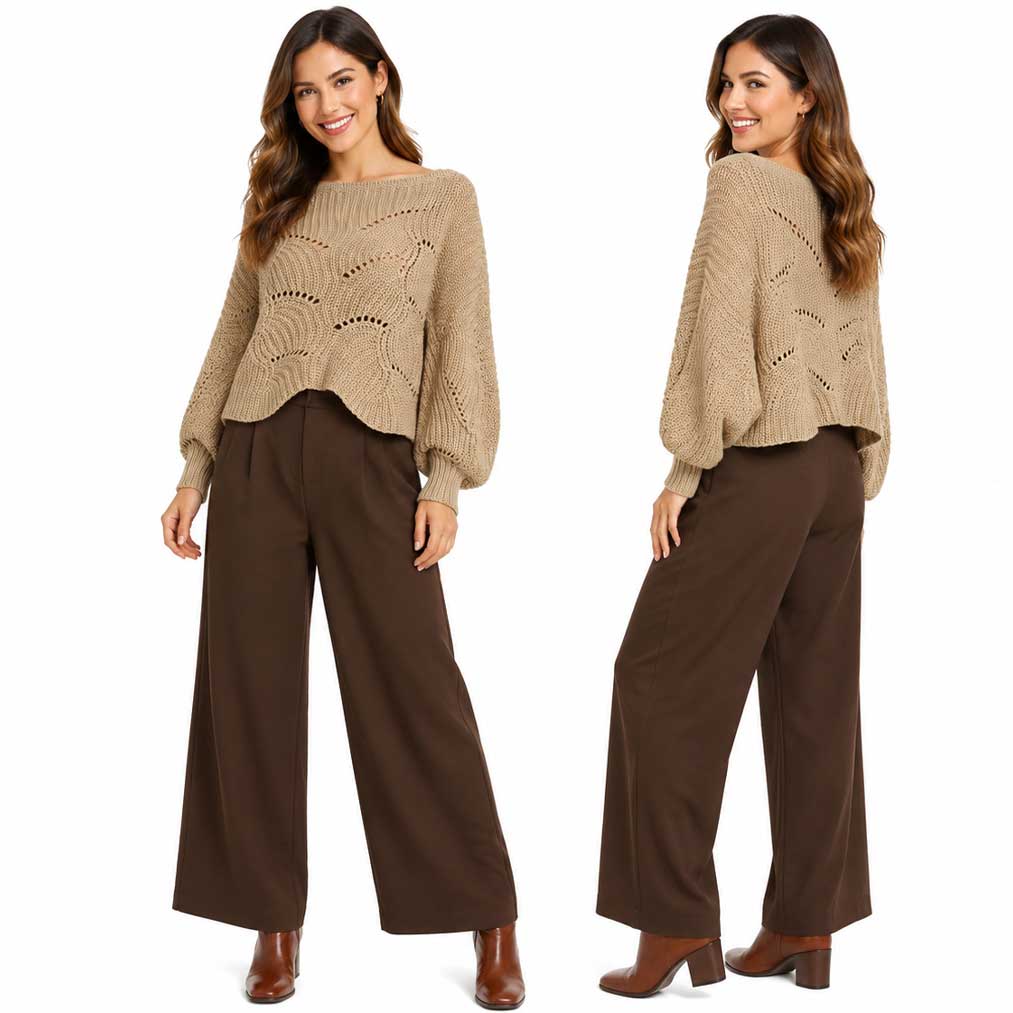4271 - Sweater Ponchos w/Sleeves