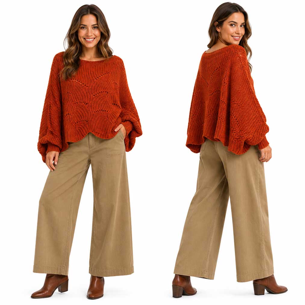 4271 - Sweater Ponchos w/Sleeves