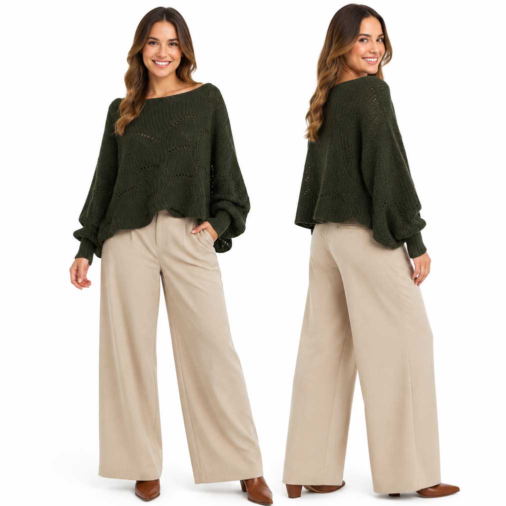 4271 - Sweater Ponchos w/Sleeves