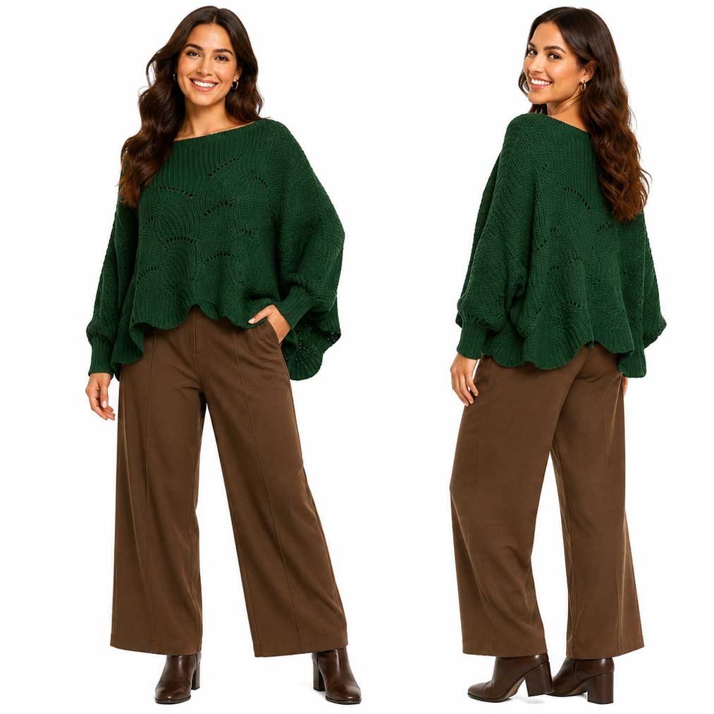4271 - Sweater Ponchos w/Sleeves