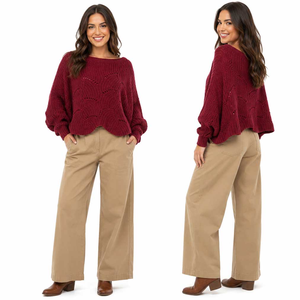 4271 - Sweater Ponchos w/Sleeves