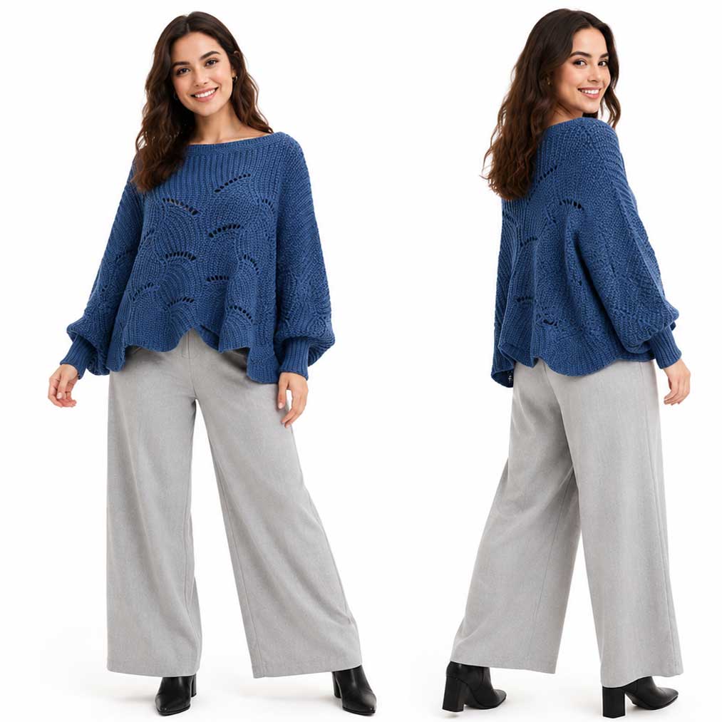 4271 - Sweater Ponchos w/Sleeves