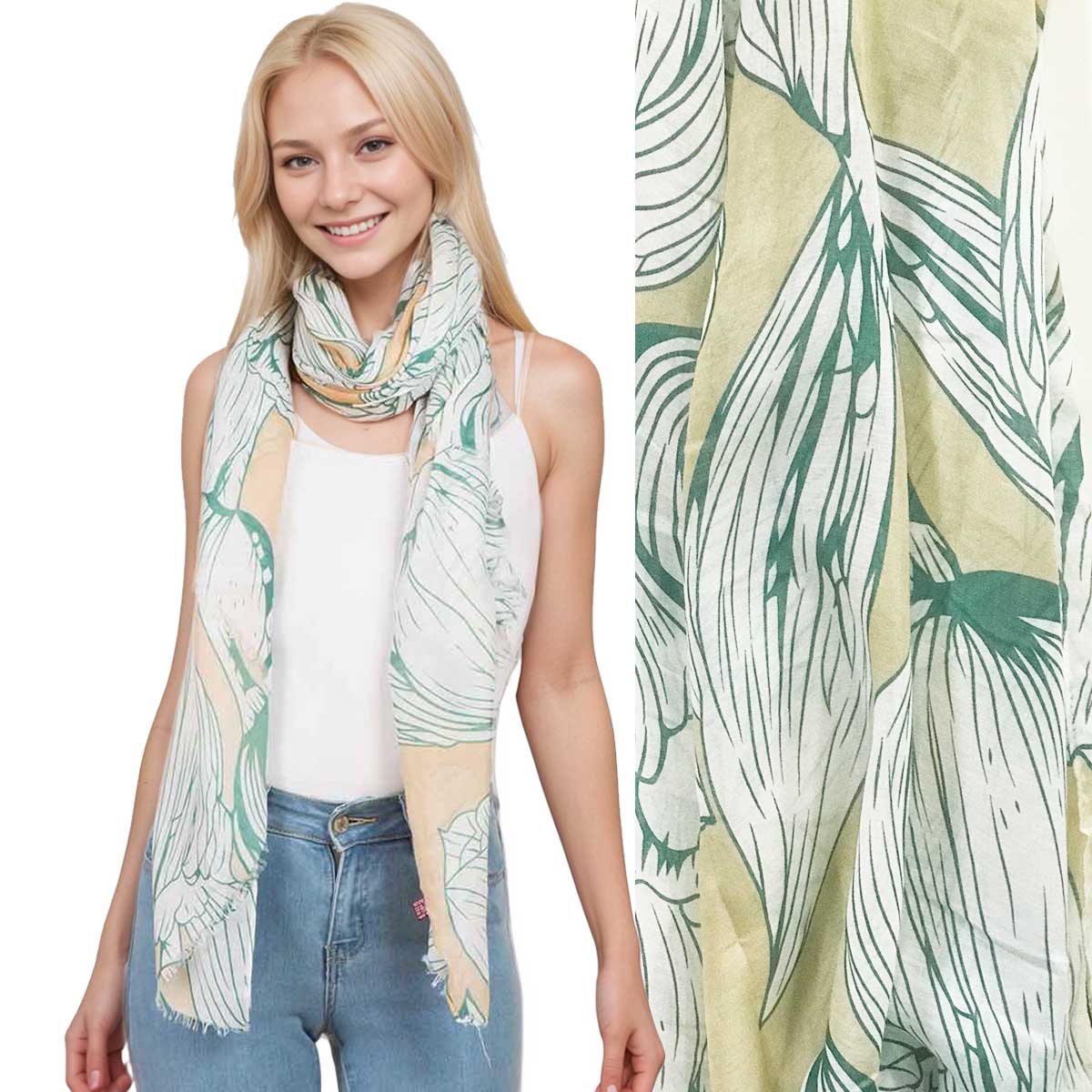 3861 - Assorted Cotton Feel Summer Scarves