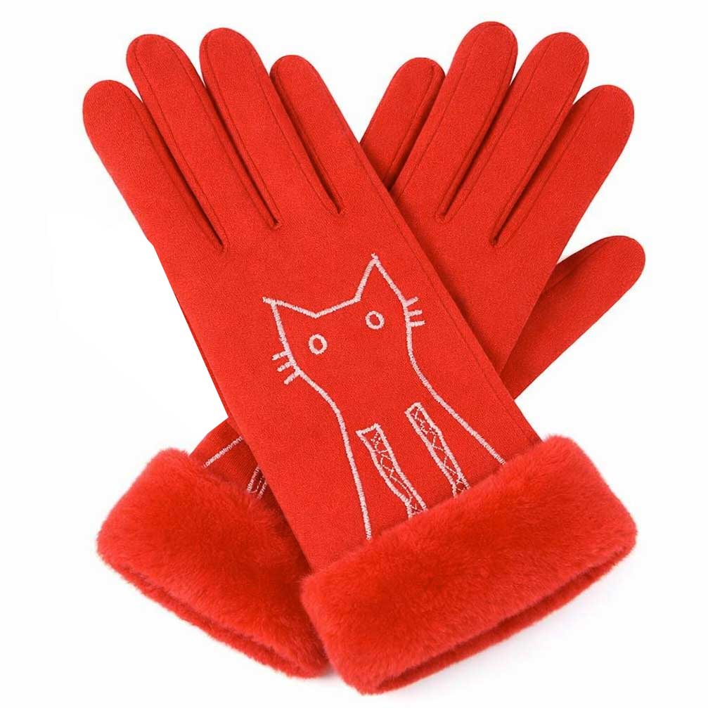 3897 - Cat Motif Gloves