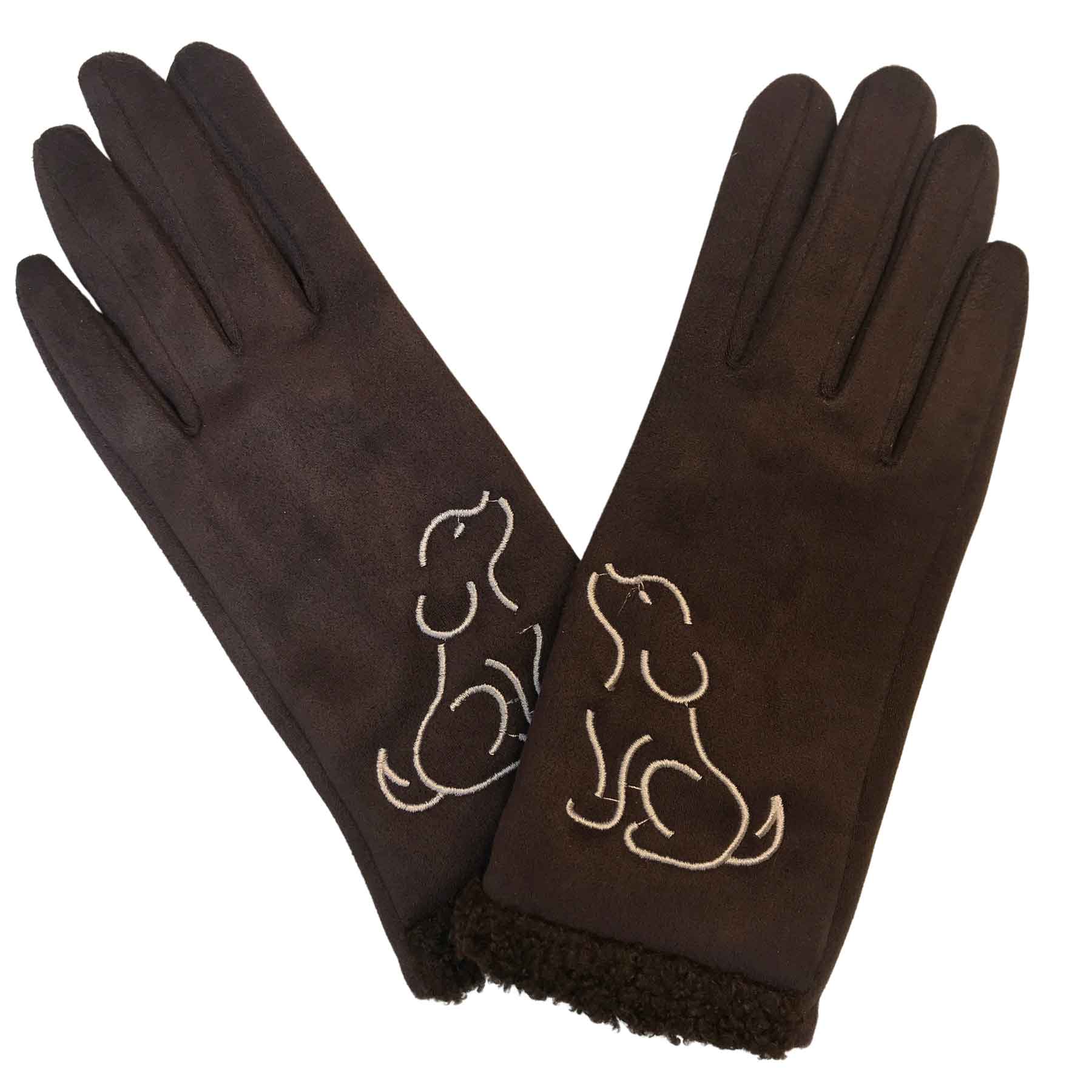 3897 - Cat and Dogs Motif Gloves
