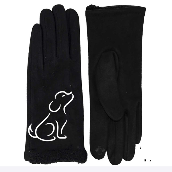 3897 - Cat  and Dogs Motif Gloves